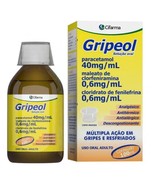 GRIPEOL 100ML(PARAC+CLOFENI+FENILEFRINA)