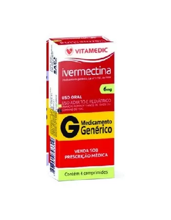 IVERMECTINA 6MG COM C/ 1X04 GENERICO