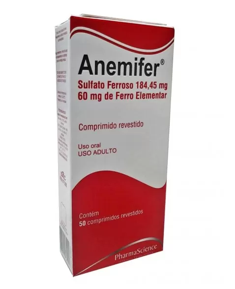 ANEMIFER 60MG C/ 50CPR (SULFATO FERROSO)