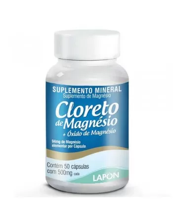 CLORETO DE MAGNESIO 500 MG 50 CAPS