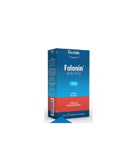 FOLONIN 5MG C/20 COMP.(ACID.FÓLICO)60