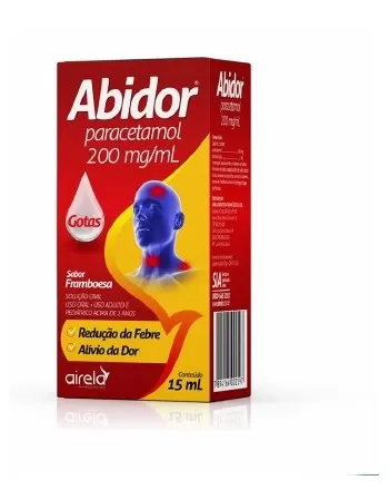 ABIDOR 200MG 15ML GTS FRAMBOESA (PARACETAMOL)