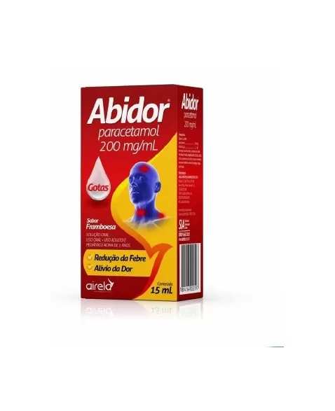 ABIDOR 200MG 15ML GTS FRAMBOESA (PARACETAMOL)