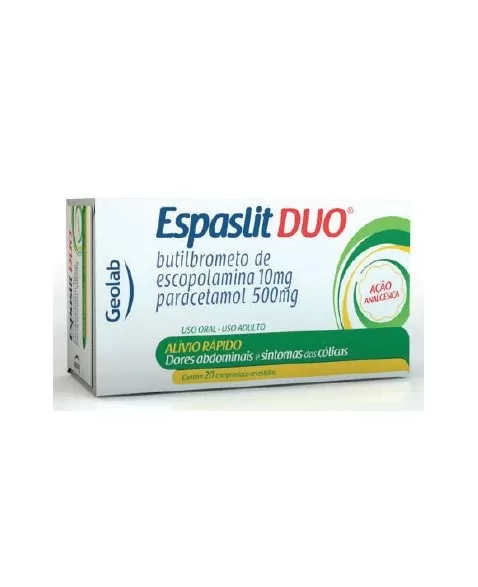 ESPASLIT DUO 500MG(PARAC+BUTIL )20 COMP