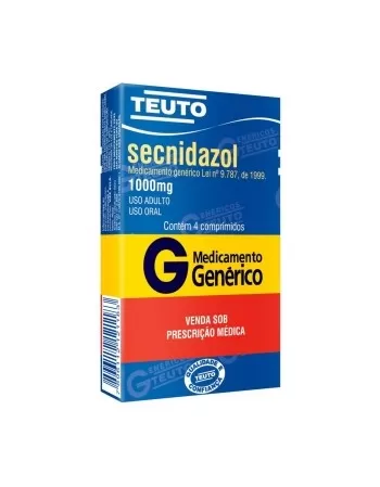 SECNIDAZOL 1000MG COMP C/04 GE N