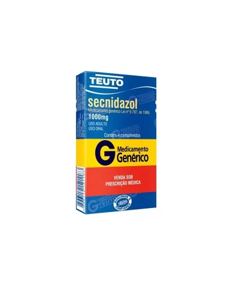 SECNIDAZOL 1000MG COMP C/04 GE N