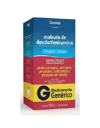 MALEATO DE DEXCLORFENIRAMINA 0,4MG/120ML