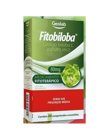 FITOBILOBA 80 MG CX C/ 30 COMP REV