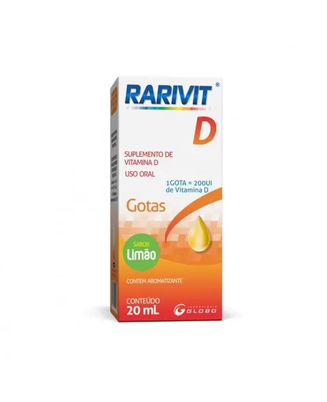 RARIVIT D GOTAS C/ 20 ML SABOR LIMAO