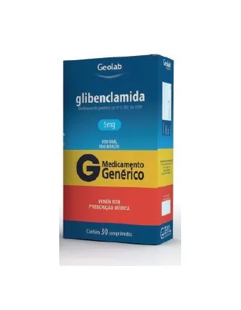 GLIBENCLAMIDA 5MG CX C/30 COMP