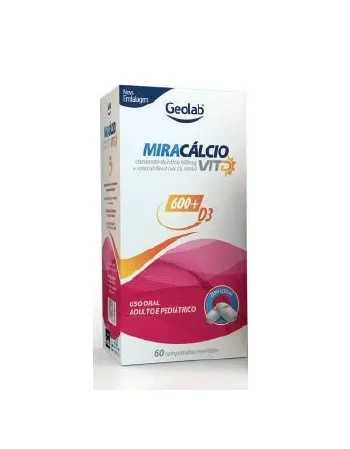 MIRACÁLCIO VIT D 600MG FR C/60