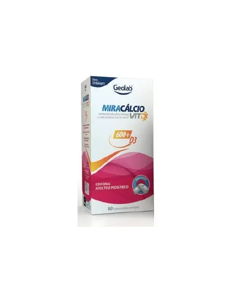 MIRACÁLCIO VIT D 600MG FR C/60