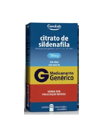 CITRATO DE SILDENAFILA 50MG CX C/2 COMP