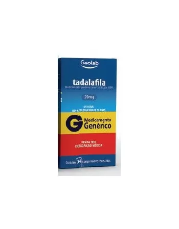 TADALAFILA 20MG C/ 4 CPR