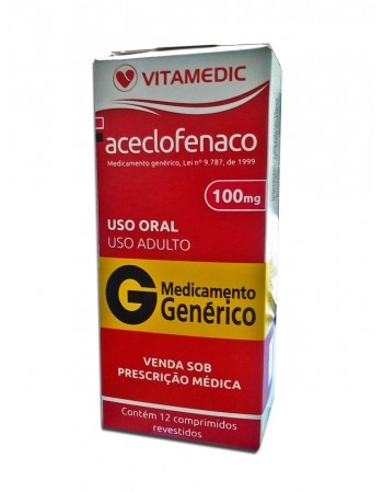 ACECLOFENACO 100MG C/12 CPR