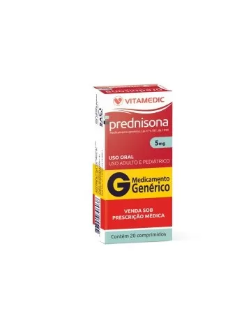 PREDNISONA 5MG COM C/ 1X20 GENERICO