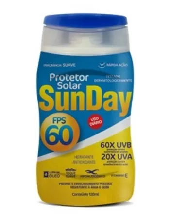 PROT SOLAR FPS 60 1/3 UVA 120ML SUNDAY