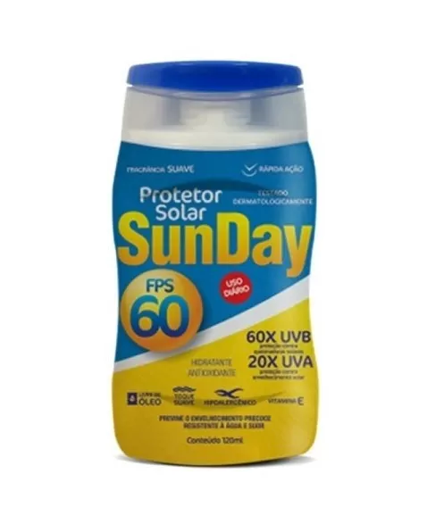 PROT SOLAR FPS 60 1/3 UVA 120ML SUNDAY