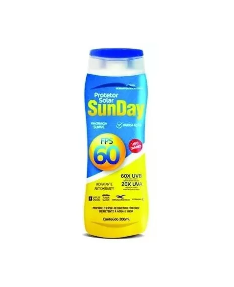 PROT SOLAR FPS 60 1/3 UVA 200ML SUNDAY