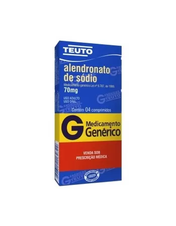 ALENDRONATO DE SODIO 70MG COMP C/4 GEN