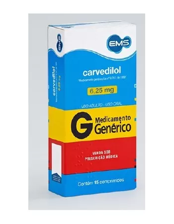 CARVEDILOL 6,25MG BLT C/ 15 COM-LG