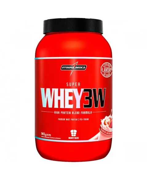 SUPER WHEY 3W MORANGO 907G V