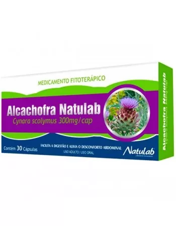 ALCACHOFRA NATULAB 300MG C/ 30 CAPS