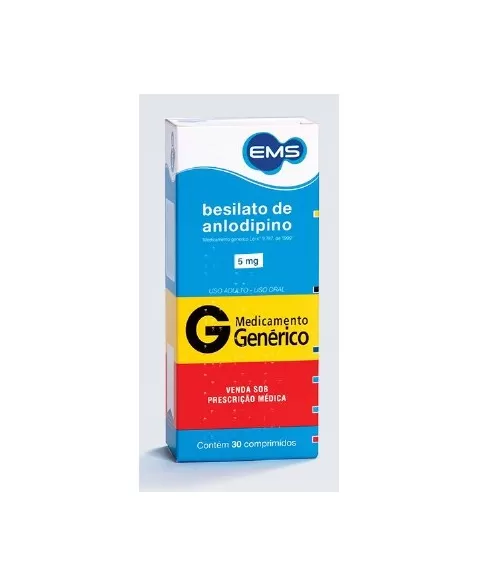 BESILATO DE ANLODIPINO 5MG 3BLT C10CP*