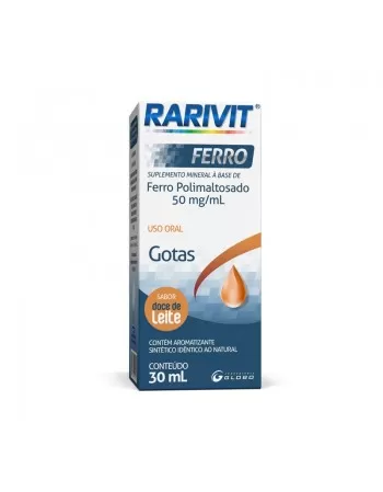 RARIVIT FERRO GTS 30ML - DOCE DE LEITE