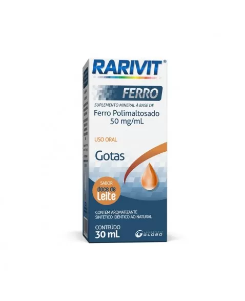 RARIVIT FERRO GTS 30ML - DOCE DE LEITE