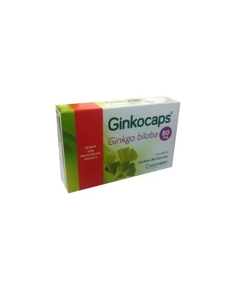 GINKOCAPS 80MG C/ 30 CAPS (GINKOBILOBA)