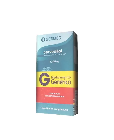 CARVEDILOL 3,125MG C/ 30 CPR