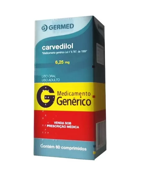 CARVEDILOL 6,25 MG C/ 60 CPR