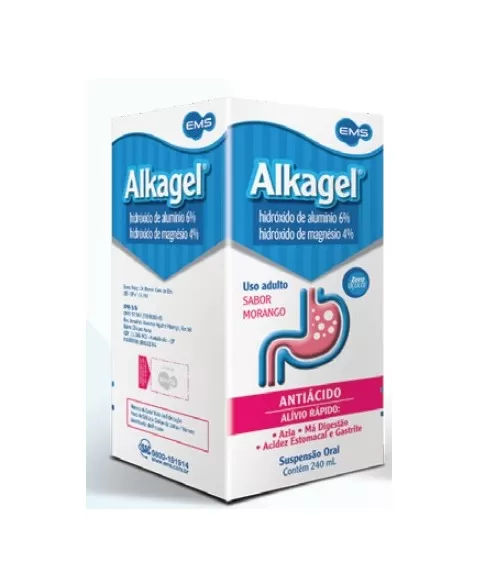 ALKAGEL MORANGO SUSP C/240ML(30)