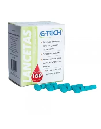 LANCETA P LANCETADOR G-TECH 28G CX 100UN