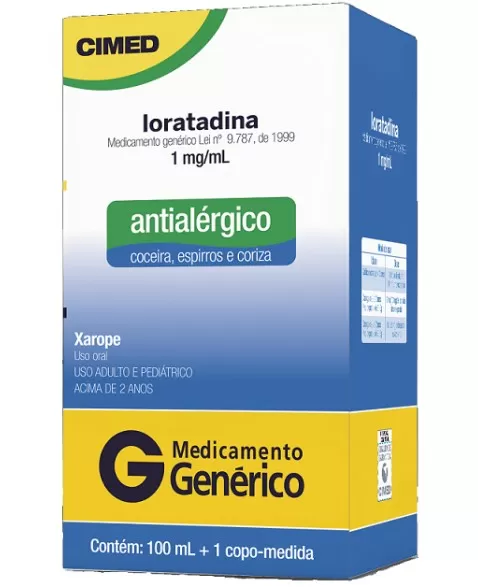 LORATADINA 1MG/ML XPE FR 100ML