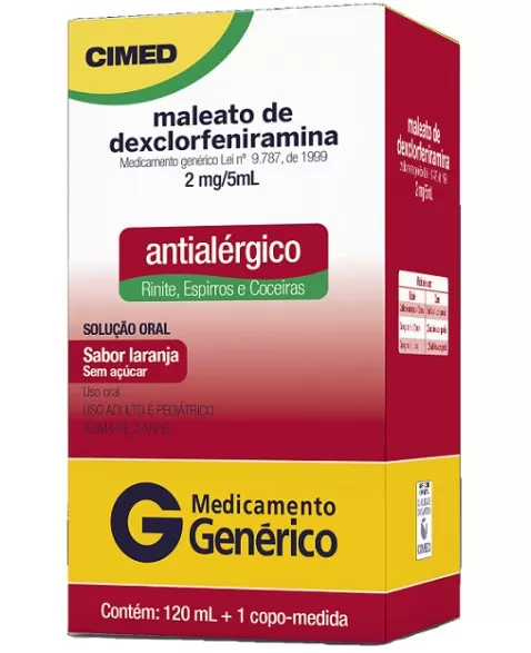 MAL DE DEXCLORFENIRAMINA 2MG5ML XPE FR