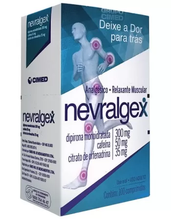NEVRALGEX C/ 100CPR (DIPIRONA.+CAFEINA)