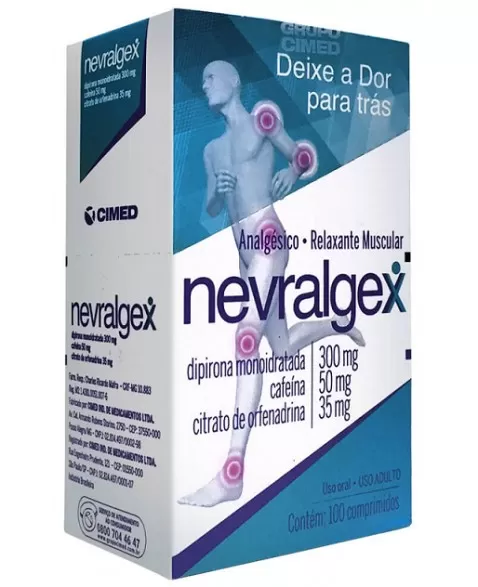 NEVRALGEX C/ 100CPR (DIPIRONA.+CAFEINA)