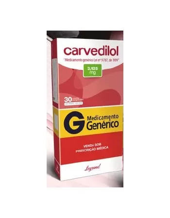 CARVEDILOL 3,125MG C/30 COMP (48)