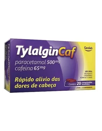 TYLALGIN CAF 500+65MG BL PLAS 100