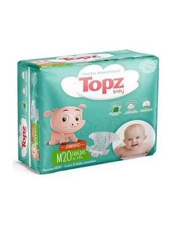 FRALDA DESC TOPZ BABY M C/20 JUMBINHO