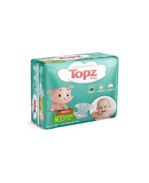 FRALDA DESC TOPZ BABY M C/20 JUMBINHO