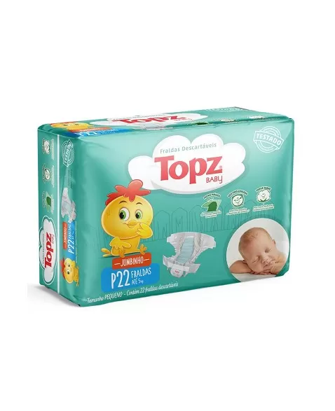 FRALDA DESC TOPZ BABY P - C/22 JUMBINHO