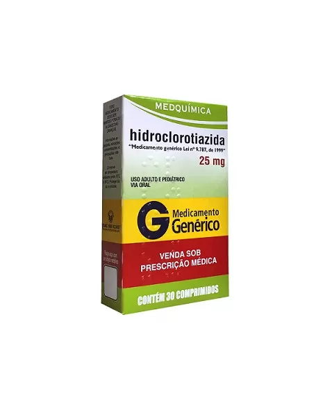 HIDROCLOROTIAZIDA 25MG C/ 30CPR(CLORANA)