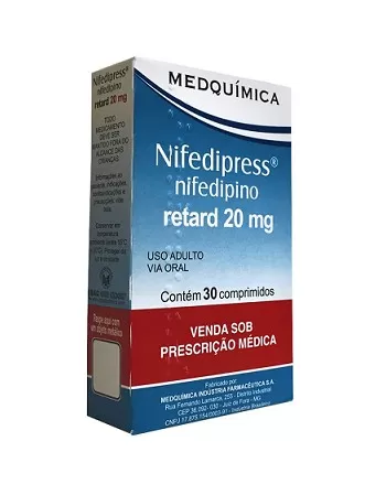 NIFEDIPRESS RETARD 20MG COMP REV CX C/30