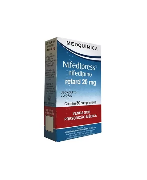 NIFEDIPRESS RETARD 20MG COMP REV CX C/30