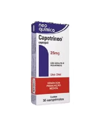 CAPOTRINEO 25MG C/30 COMP (CAPTOPRIL)60