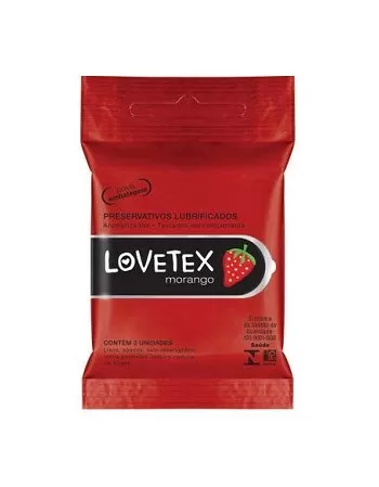 LOVETEX PRES LUB MORANGO FP 48X3UN