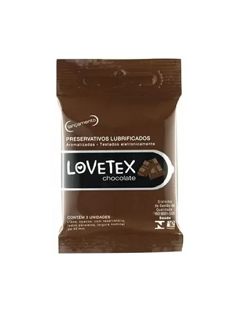 LOVETEX PRES LUB CHOCOLATE 48X3UN